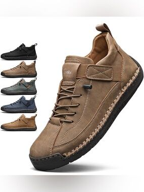 Men's Casual Tan Suede Slip-On Loafers by